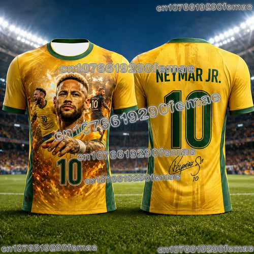 New Trendy Neymar Soccer Jersey 3D Printed Breathable Summer Sports