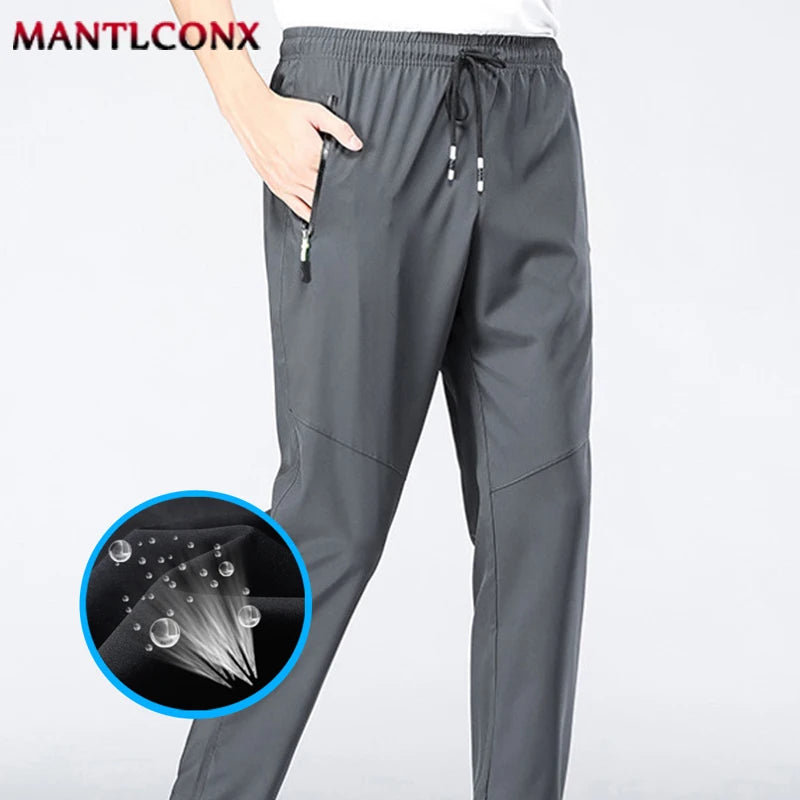 Breathable Men's Casual Pants Quick Dry Straight Elastic Waist Jogger