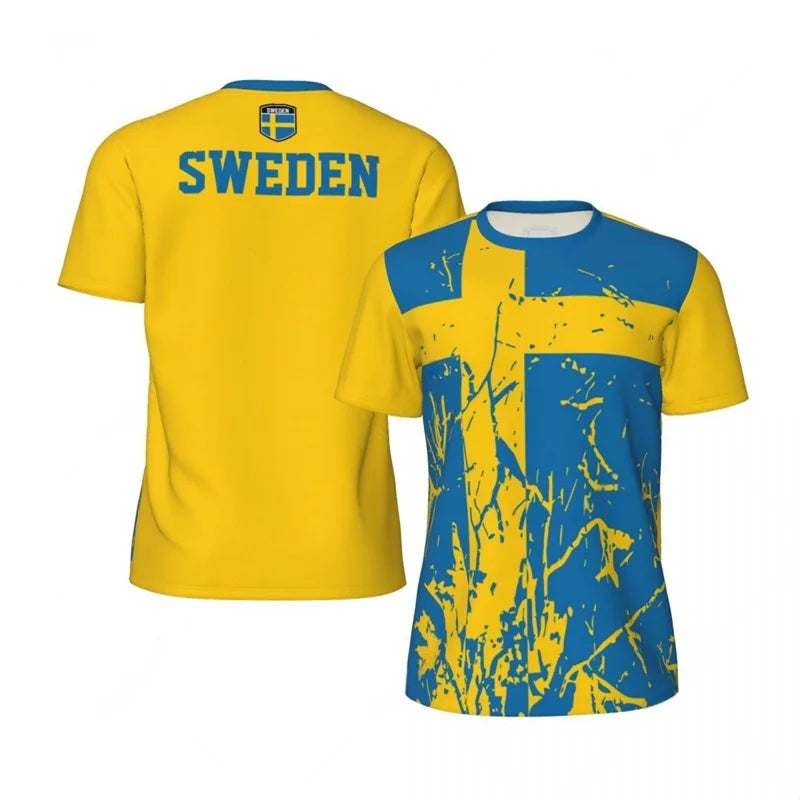 Sweden 3D Printed Football Jersey for Men