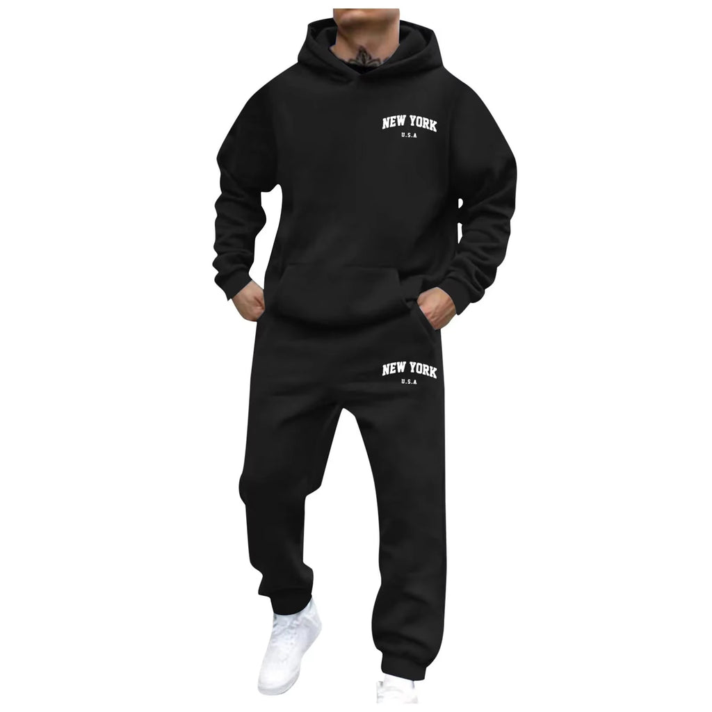 Men Hooded Cotton Tracksuit