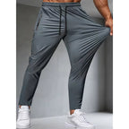 Men's Fitness Pants Zippered Pockets Stretch Sports Pants Running