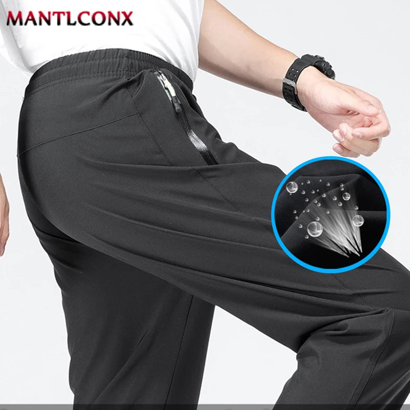 Breathable Men's Casual Pants Quick Dry Straight Elastic Waist Jogger