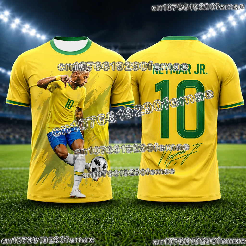 New Trendy Neymar Soccer Jersey 3D Printed Breathable Summer Sports