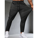 Men's Fitness Pants Zippered Pockets Stretch Sports Pants Running