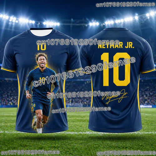 New Trendy Neymar Soccer Jersey 3D Printed Breathable Summer Sports