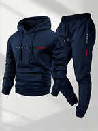 2025 letter printed sportswear set men's hooded sweatshirt long pants