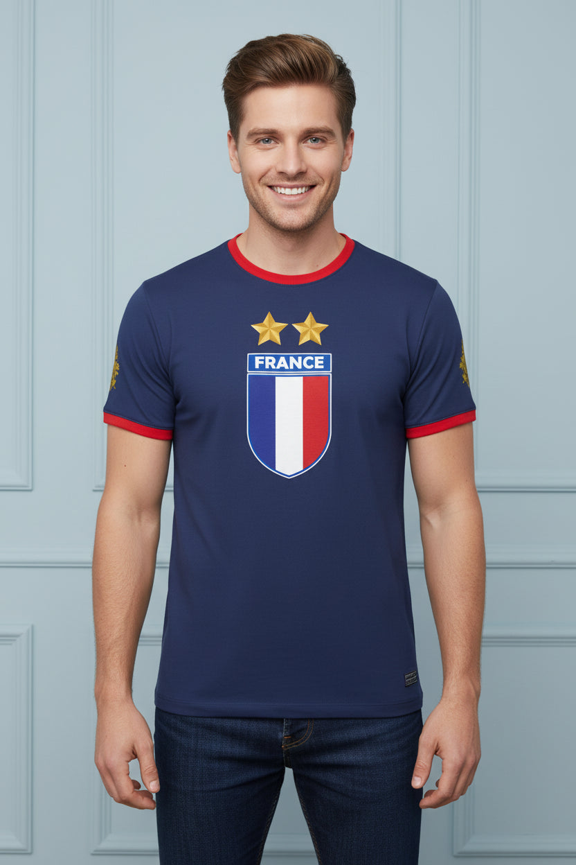 Men France Flag Football Jersey