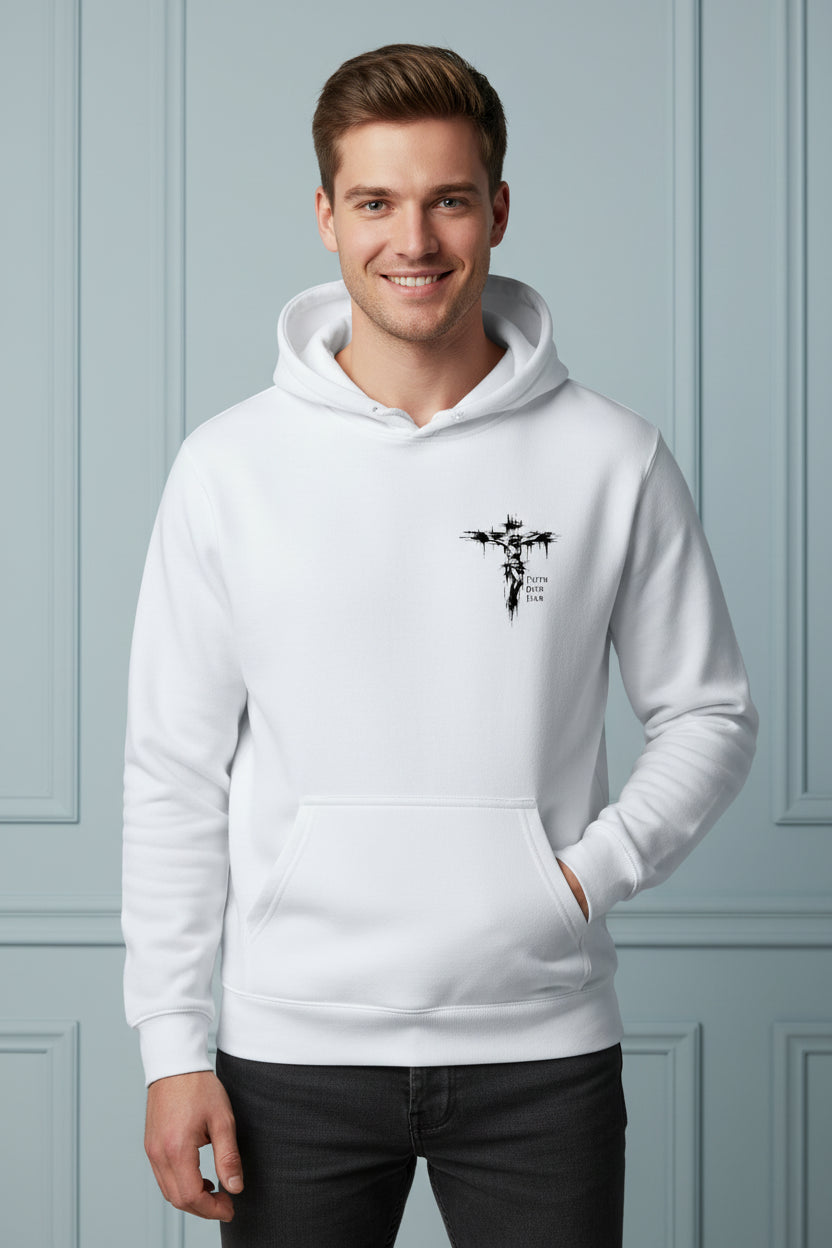 Hoodie with Religious Cross for Men