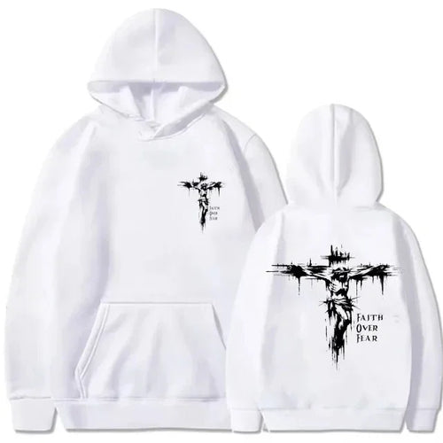 Hoodie with Religious Cross for Men