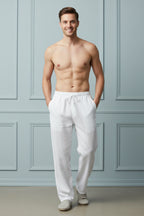 Men Cotton Linen Casual Joggers