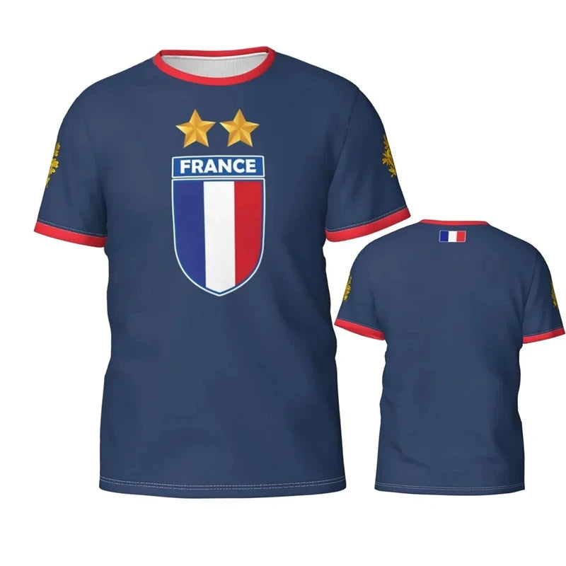 Men France Flag Football Jersey