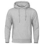 Solid Color Men Hoodies Fleece Warm Mens Sweatshirt Fashion Streetwear
