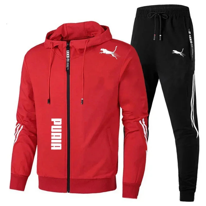 Men Hoodie Joggers Tracksuit Set