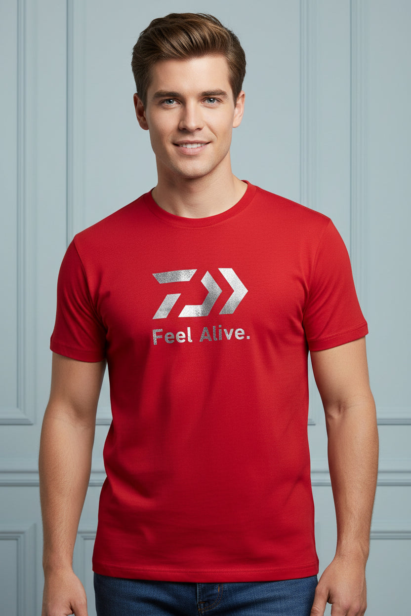 Men Arrow Print Outdoor Cotton T-shirt