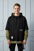 New Patchwork Hooded Sweatshirt Hip Hop Men Pullover Hoodies