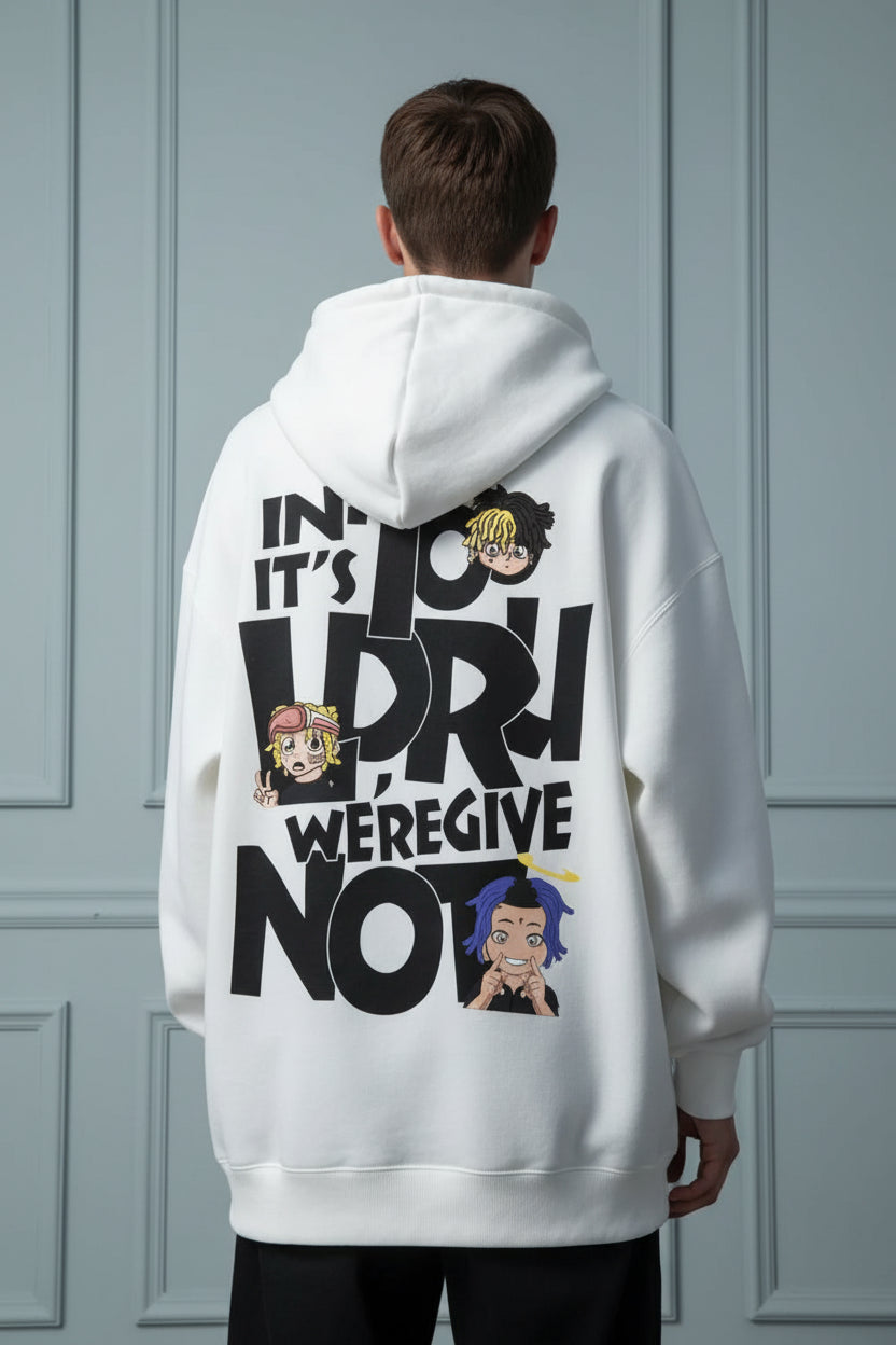 Men Oversized Alphabet Print Hoodie