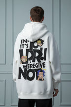 Men Oversized Alphabet Print Hoodie