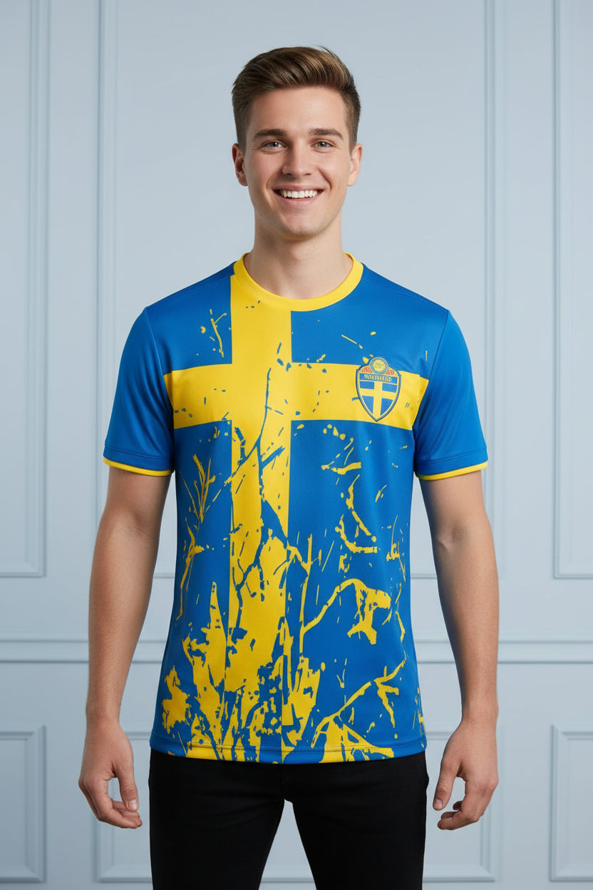 Sweden 3D Printed Football Jersey for Men