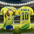 New Trendy Neymar Soccer Jersey 3D Printed Breathable Summer Sports
