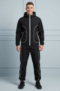 Men Hooded Windbreaker Jogger Tracksuit
