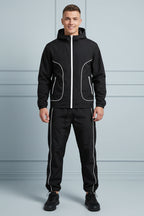 Men Hooded Windbreaker Jogger Tracksuit