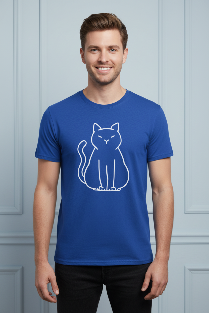 Minimalist cat t-shirt