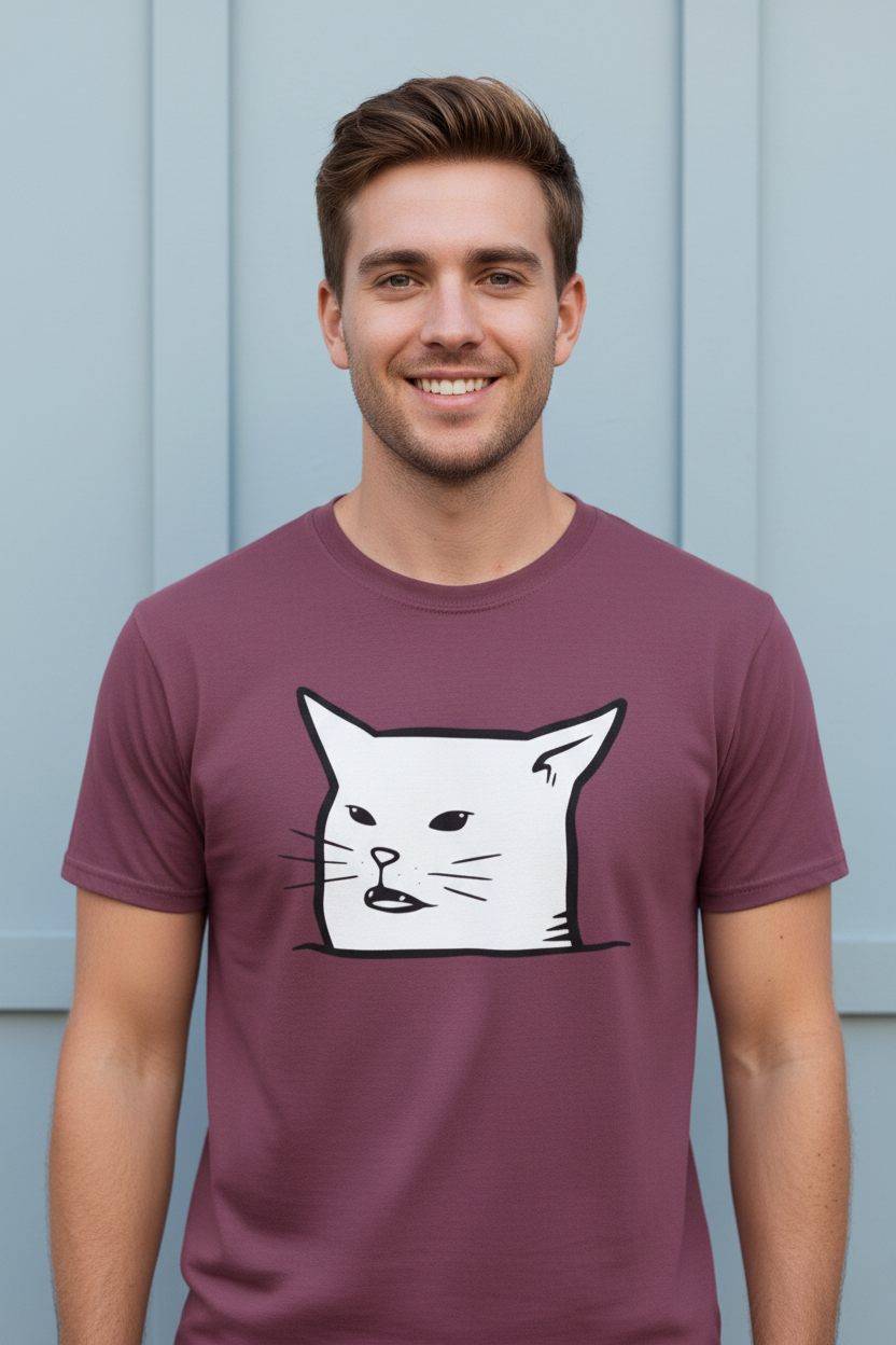 Unimpressed Meh Black Cat T-shirt