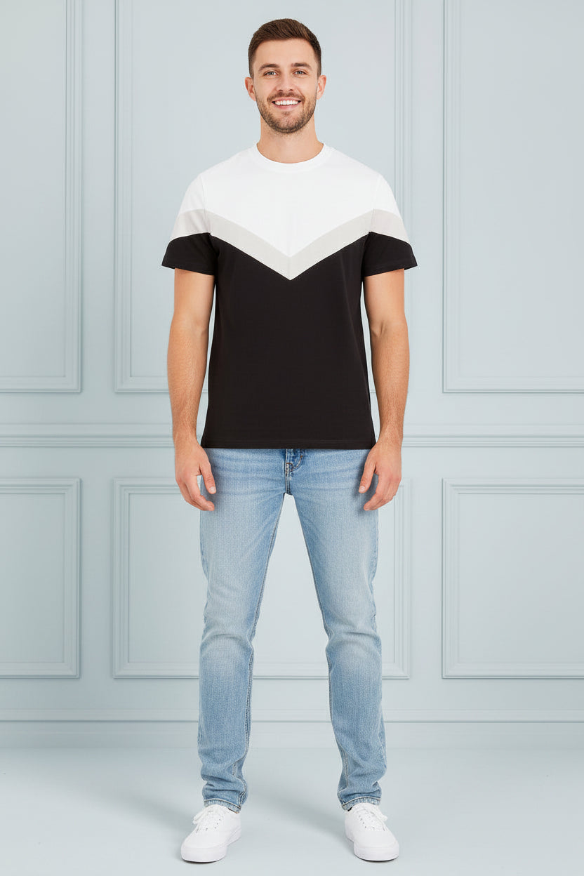 Chevron Colorblock T-shirt Men
