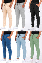 Cotton Blend Cargo Joggers J114