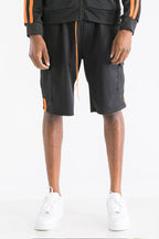TWO STRIPE CARGO POCKET TRACK SHORTS SP300