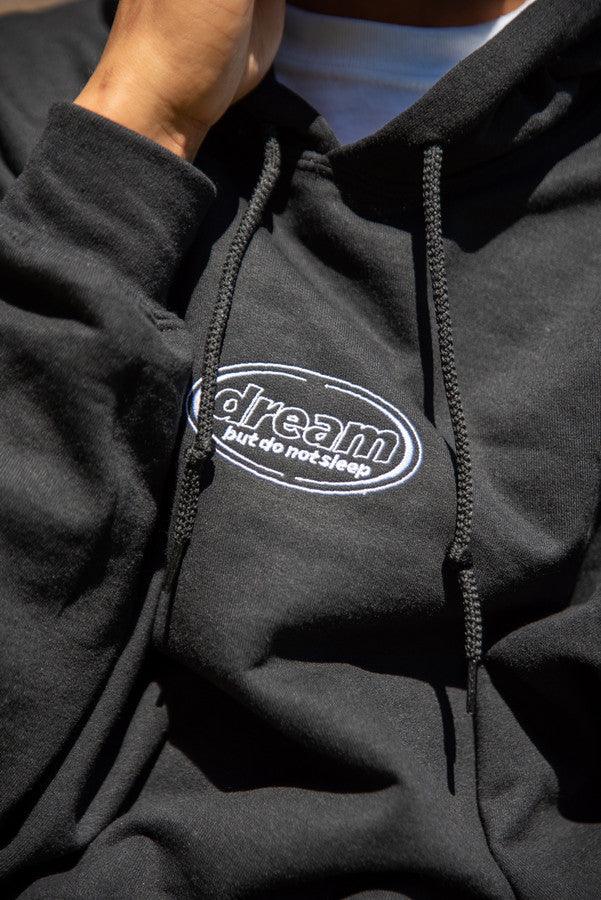 440gsm Hoodie in Black With Oval Logo Embroidery