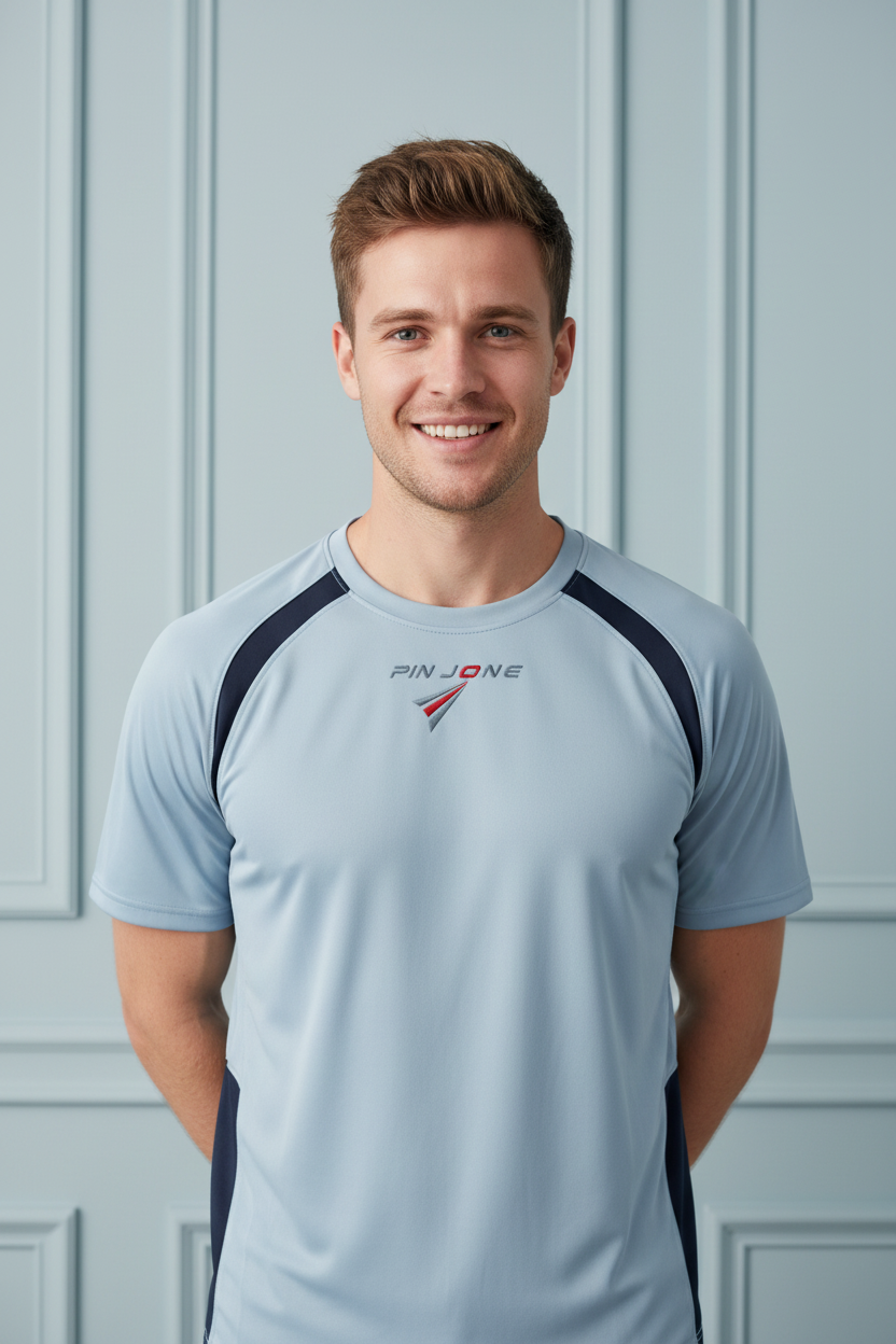 Model Shot - Light Blue Training Jersey