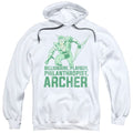 Trevco Dc-Archer - Adult Pull-Over Hoodie - White- Large